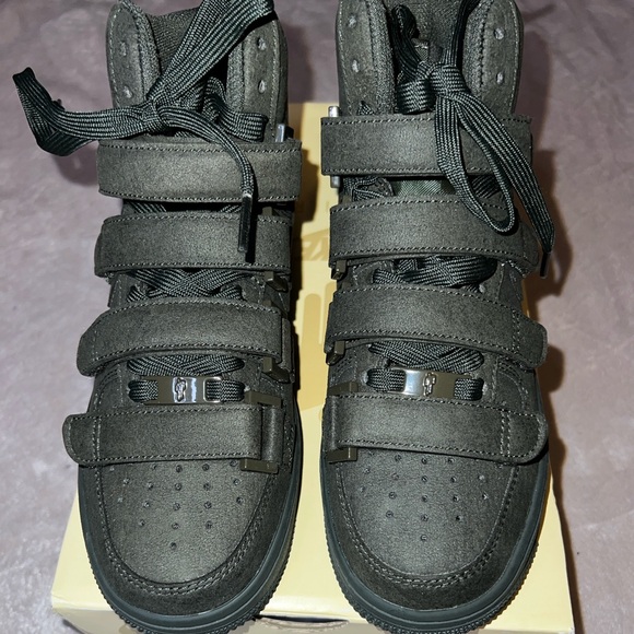 Nike Air Force 1 x Billie Eilish Dark Green & Black Hi-Top Wmns Size 5.5 New - Picture 4 of 14